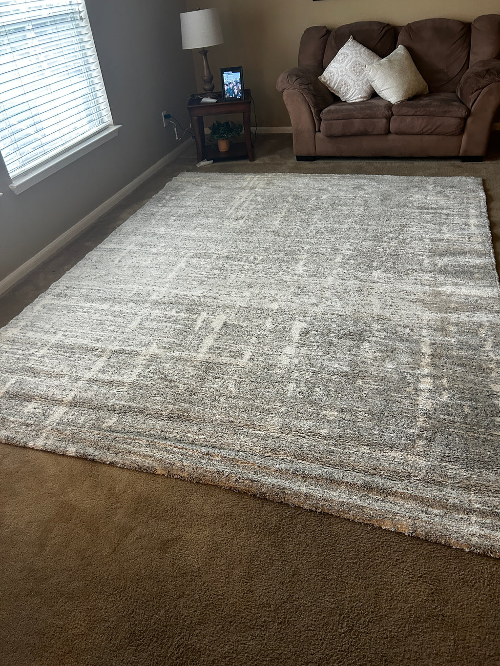 Foxwood Cozy Rug Grey White 8x10