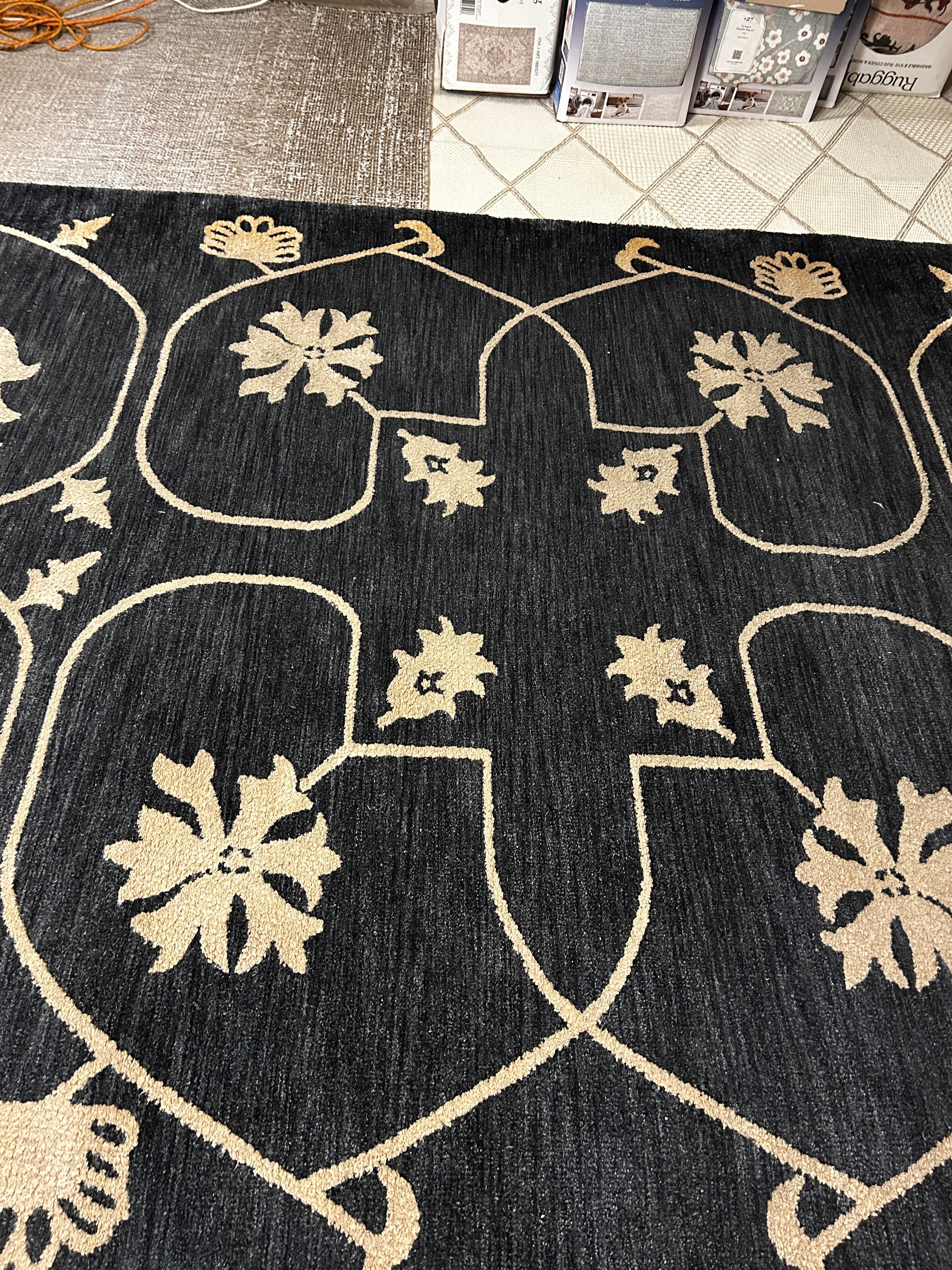 Devgiri Tahara Knitted Rug Blue