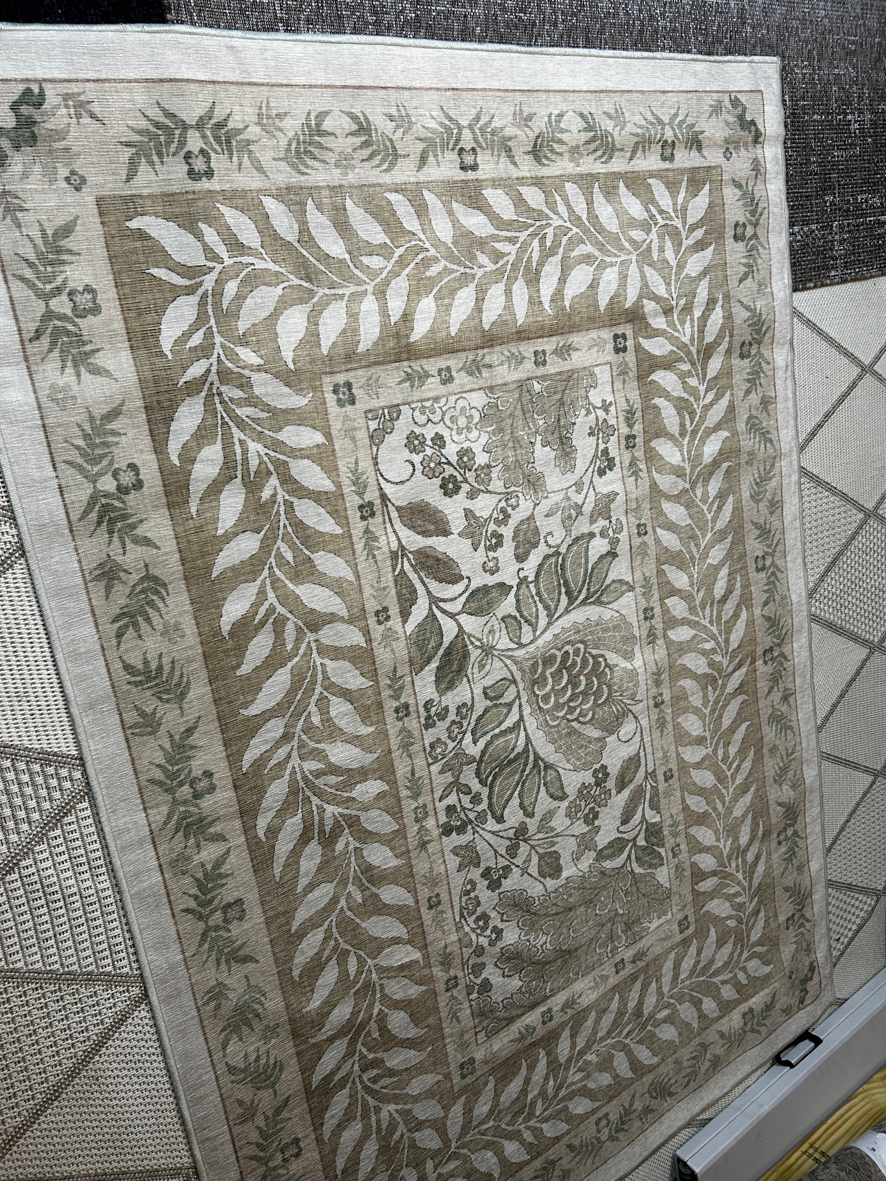 Ruggable Rug Sage Green/Beige 5x7