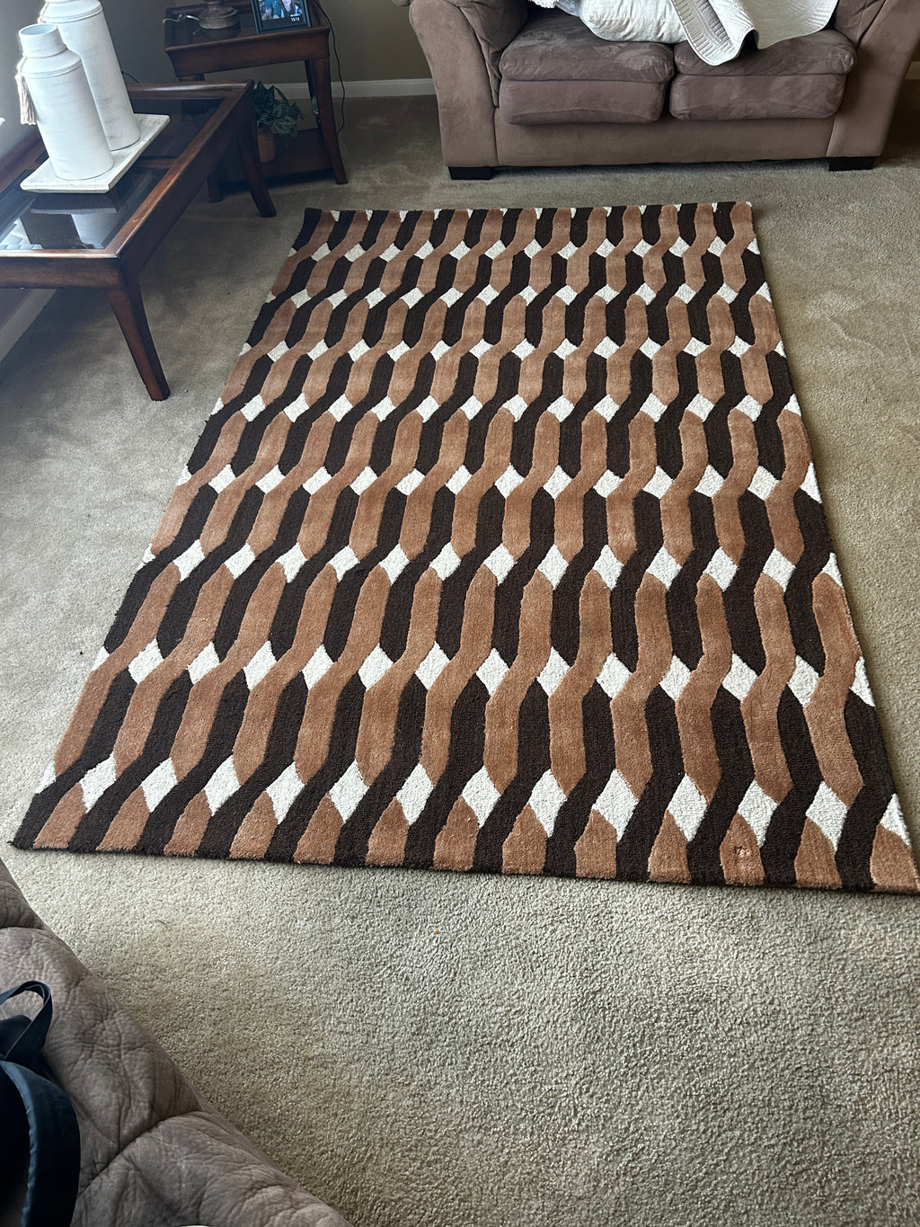 Retro Allure Rust Rug Rust 5x8