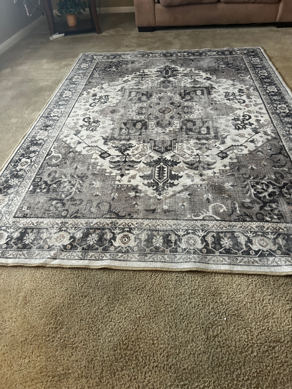Ruggable Rug Black Grey 5x7