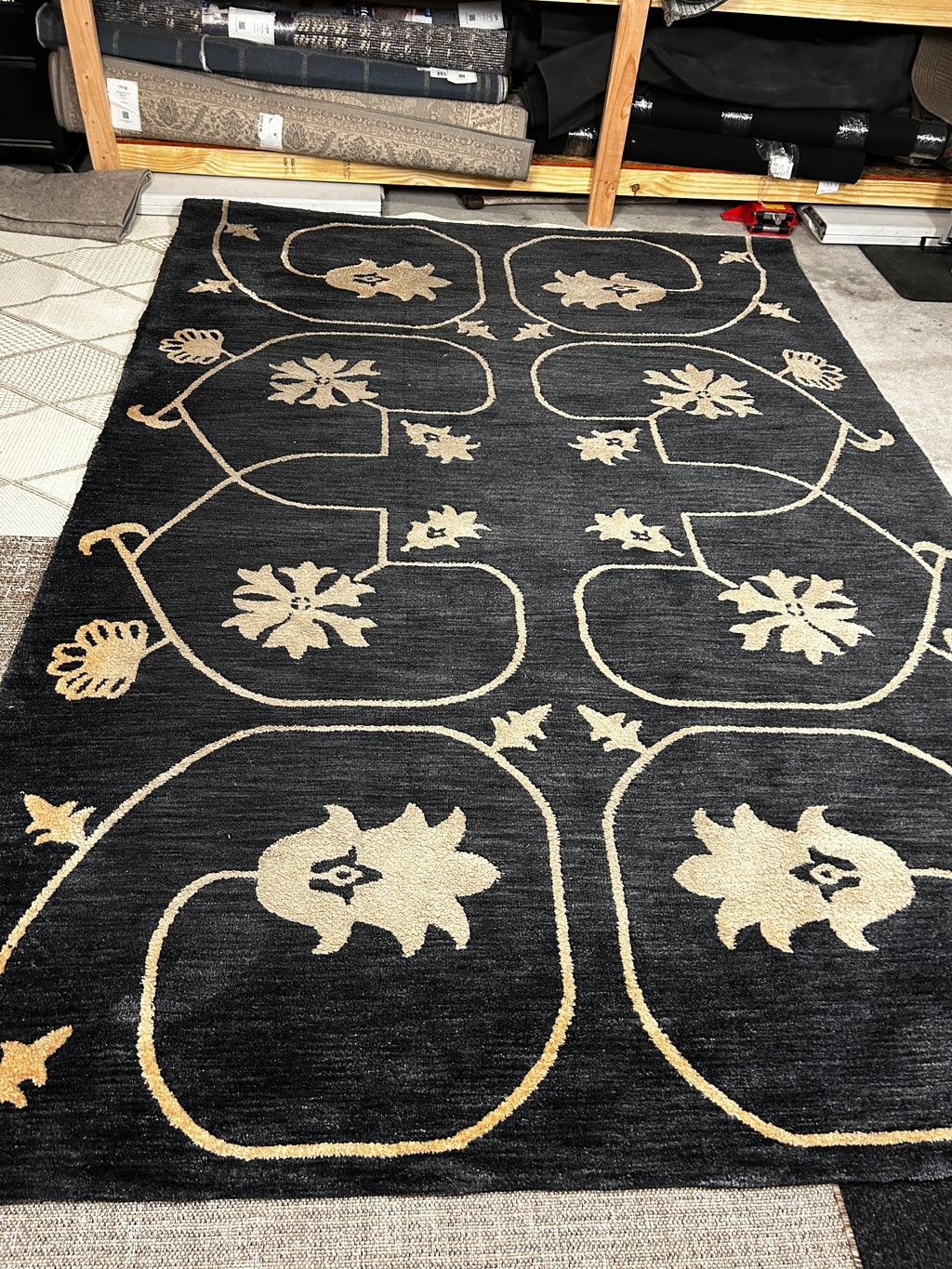 Devgiri Tahara Knitted Rug Blue
