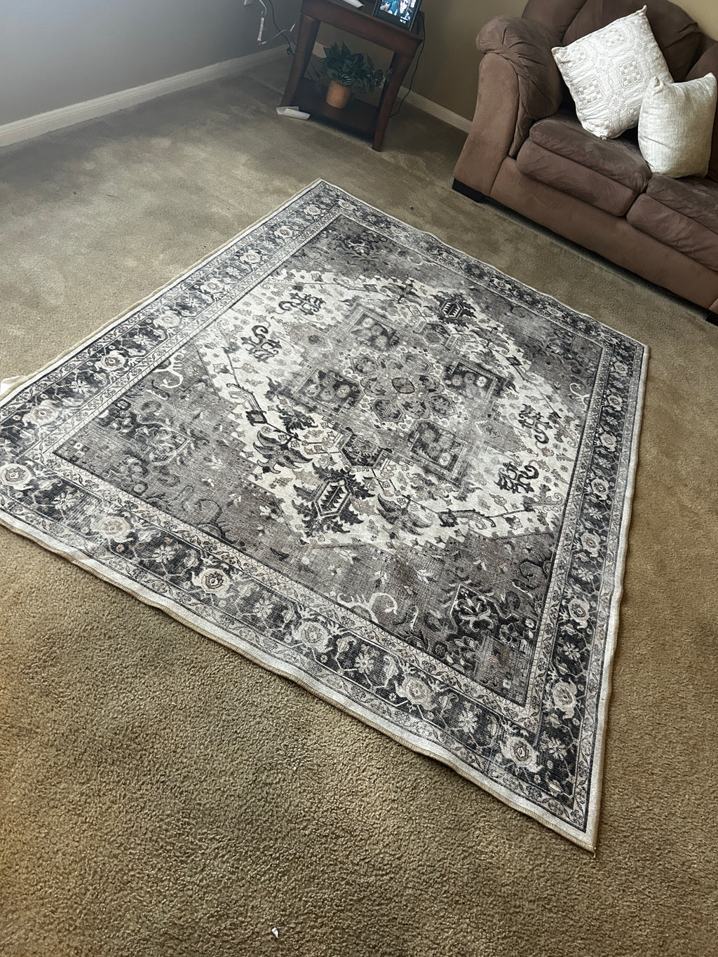 Ruggable Rug Black Grey 5x7