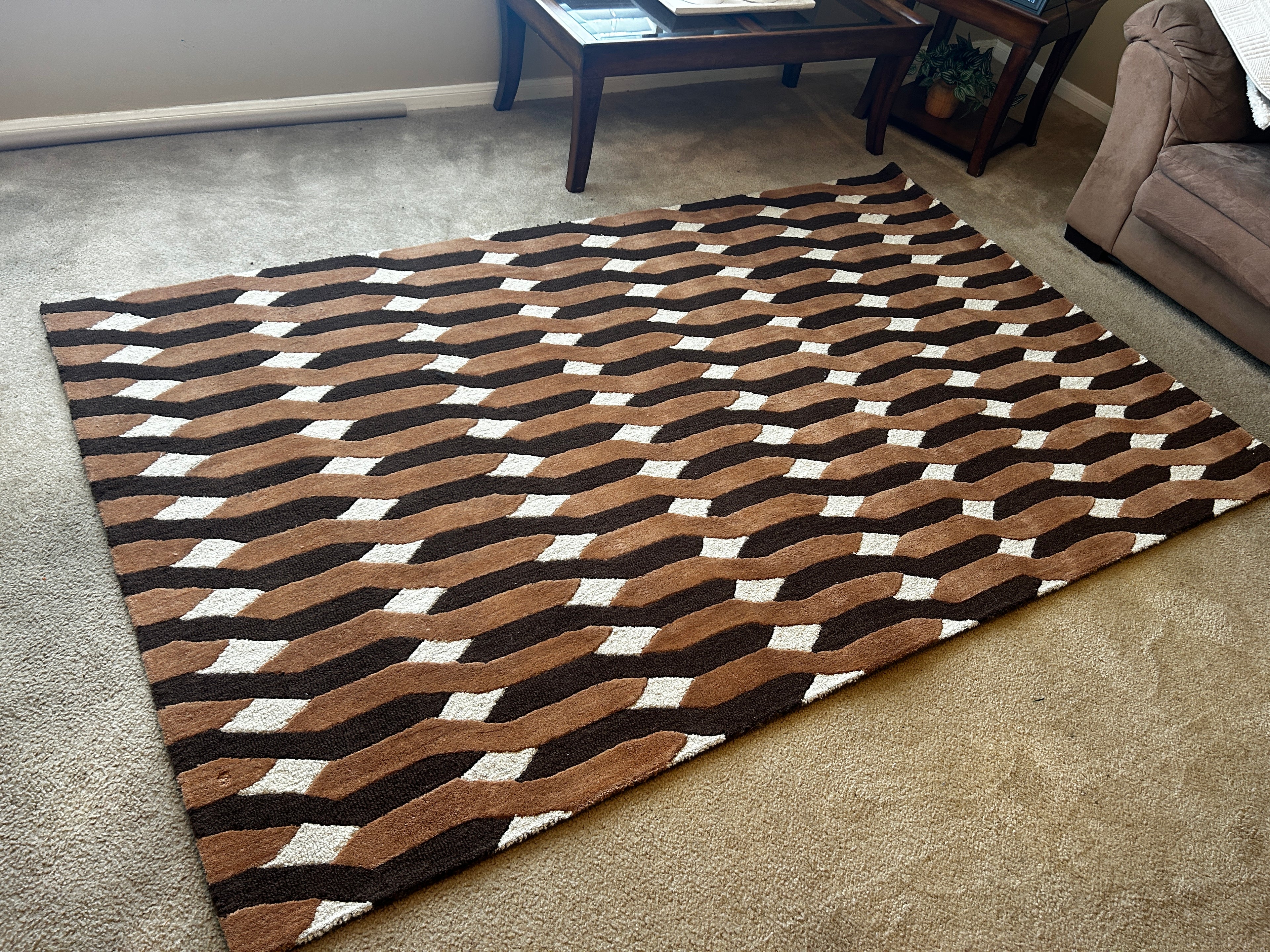 Retro Allure Rust Rug Rust 5x8