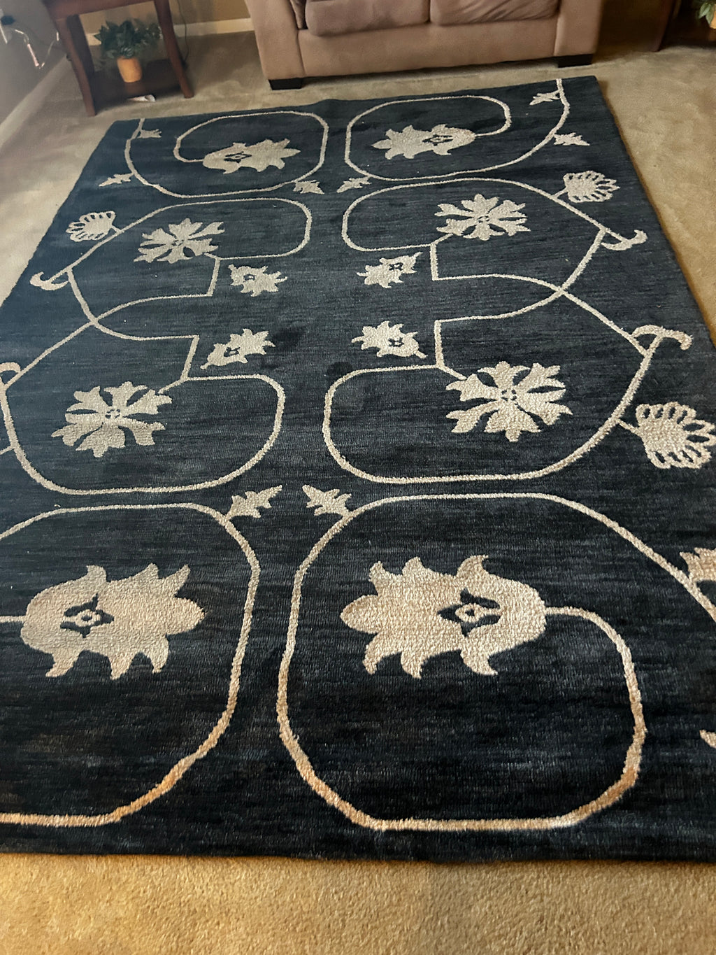 Devgiri Tahara Knitted Rug Blue