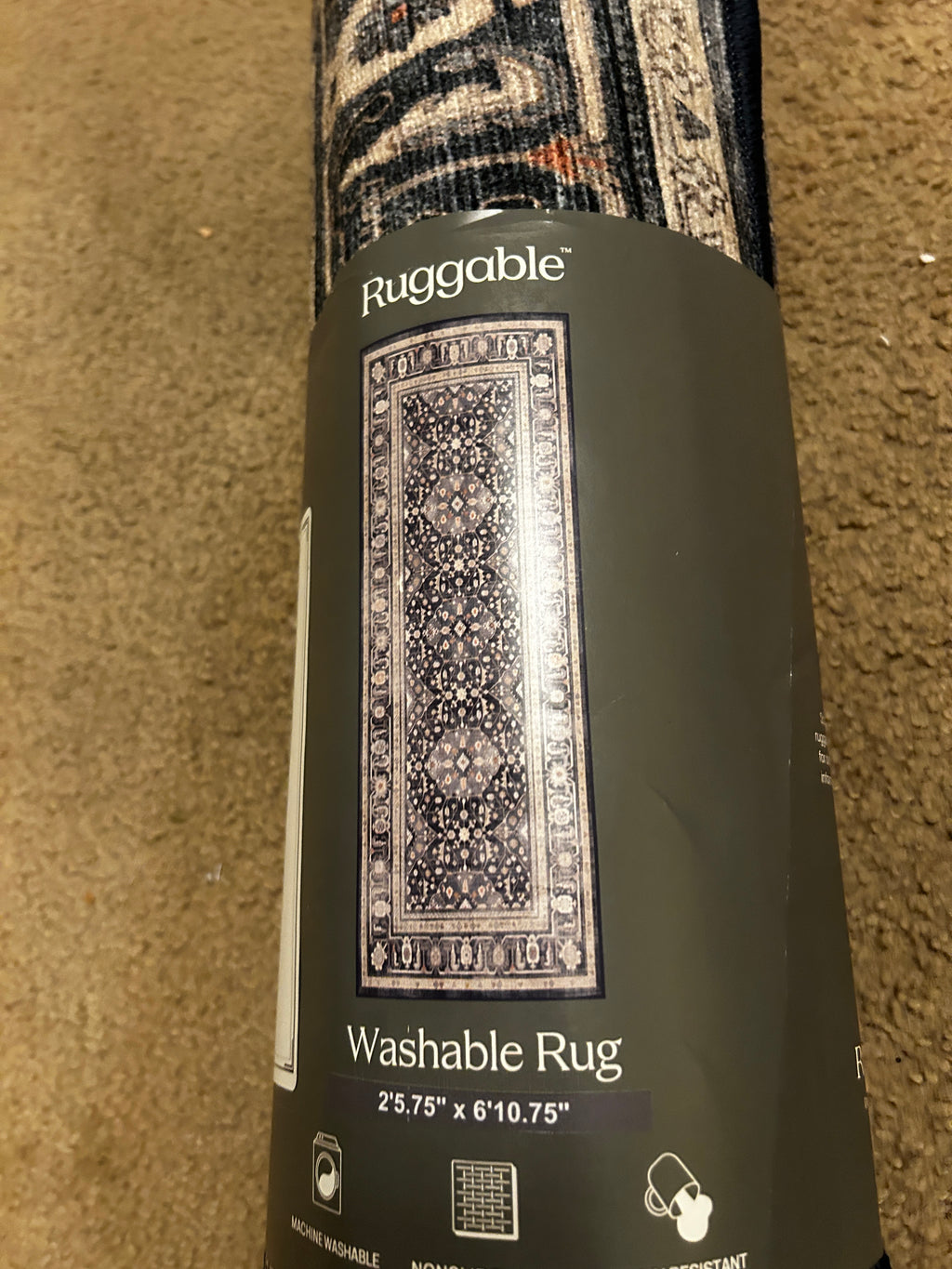 Ruggable Runner Rug Blue 2x7