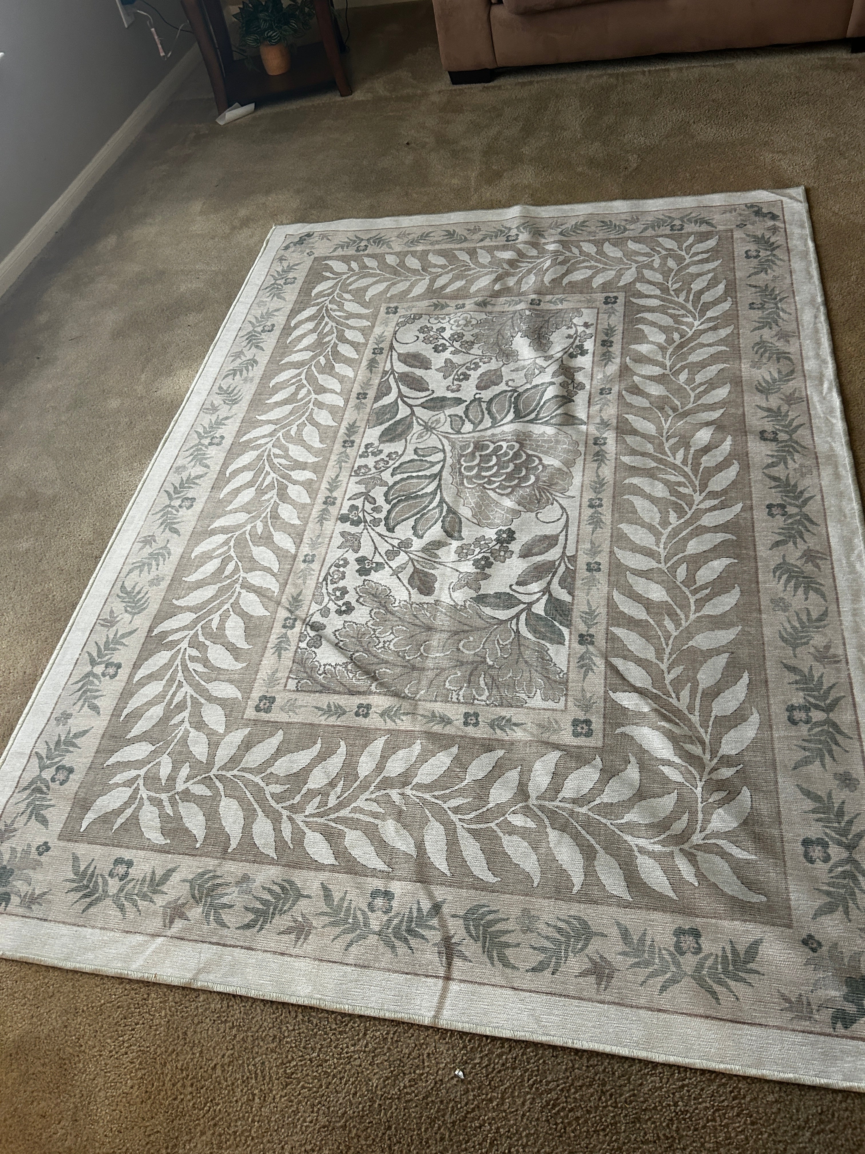 Ruggable Rug Sage Green/Beige 5x7