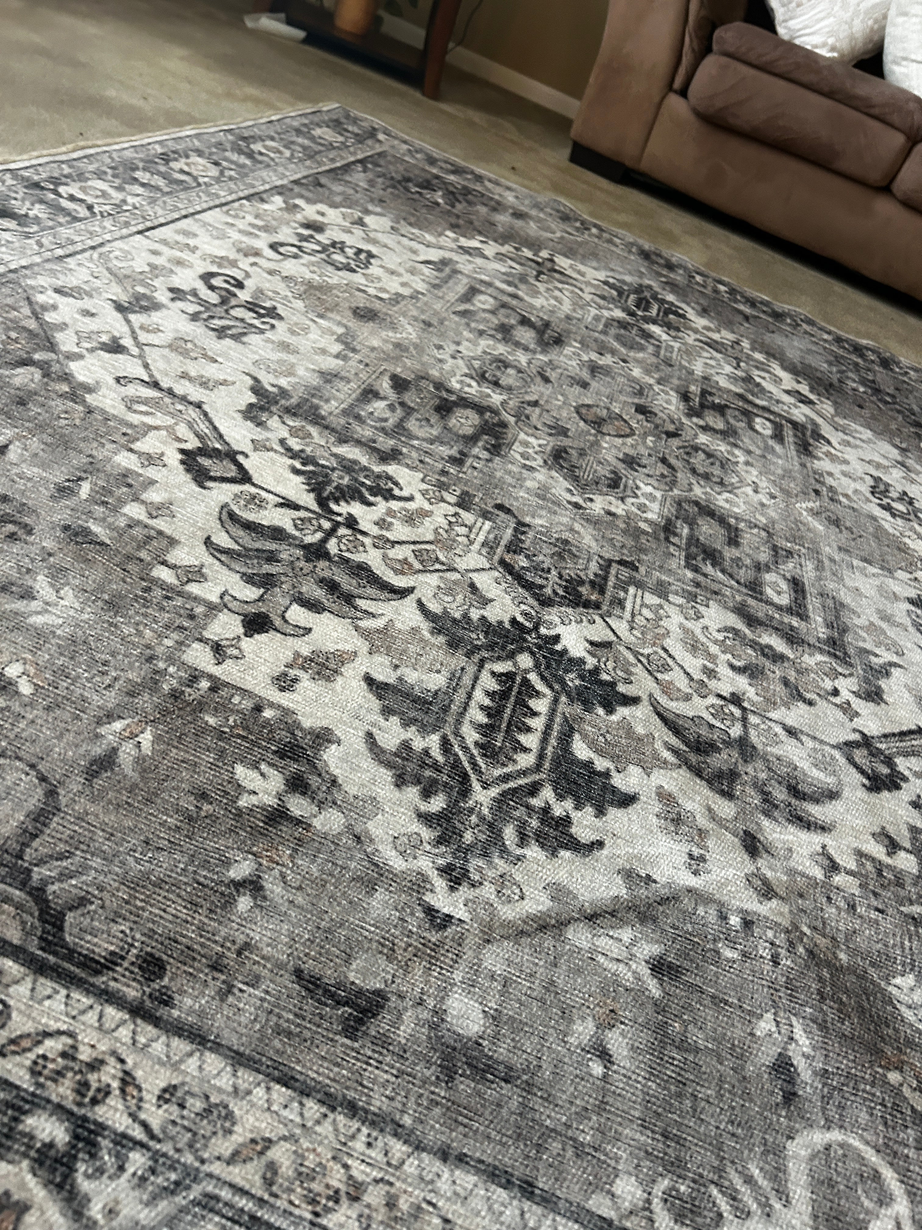 Ruggable Rug Black Grey 5x7