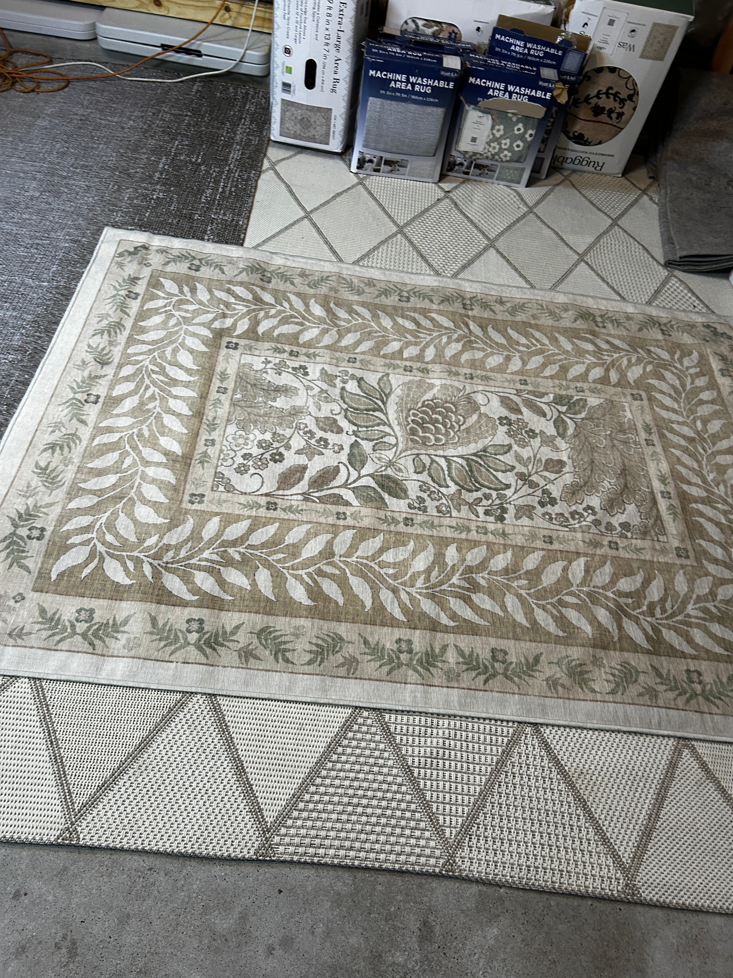 Ruggable Rug Sage Green/Beige 5x7