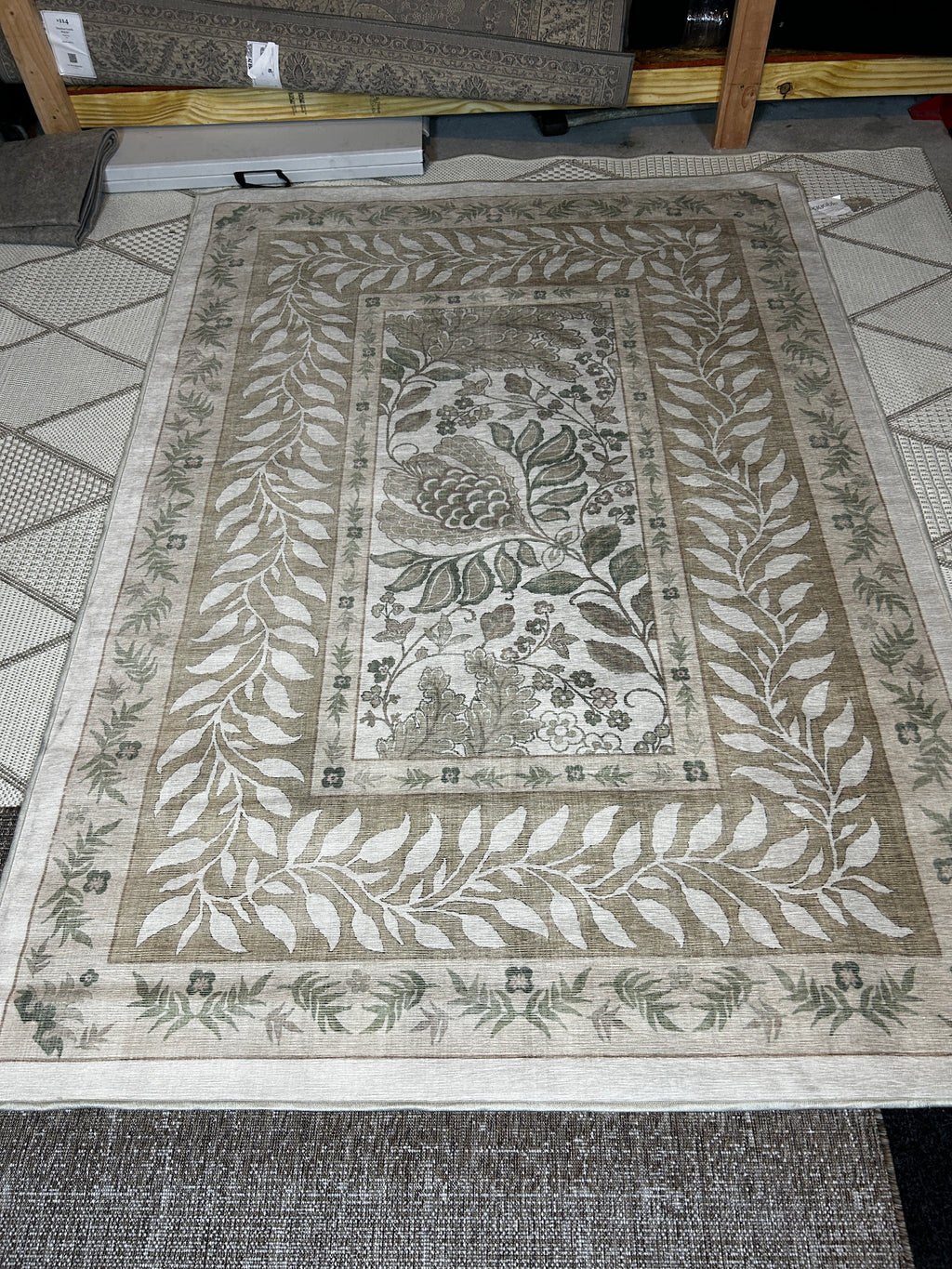 Ruggable Rug Sage Green/Beige 5x7