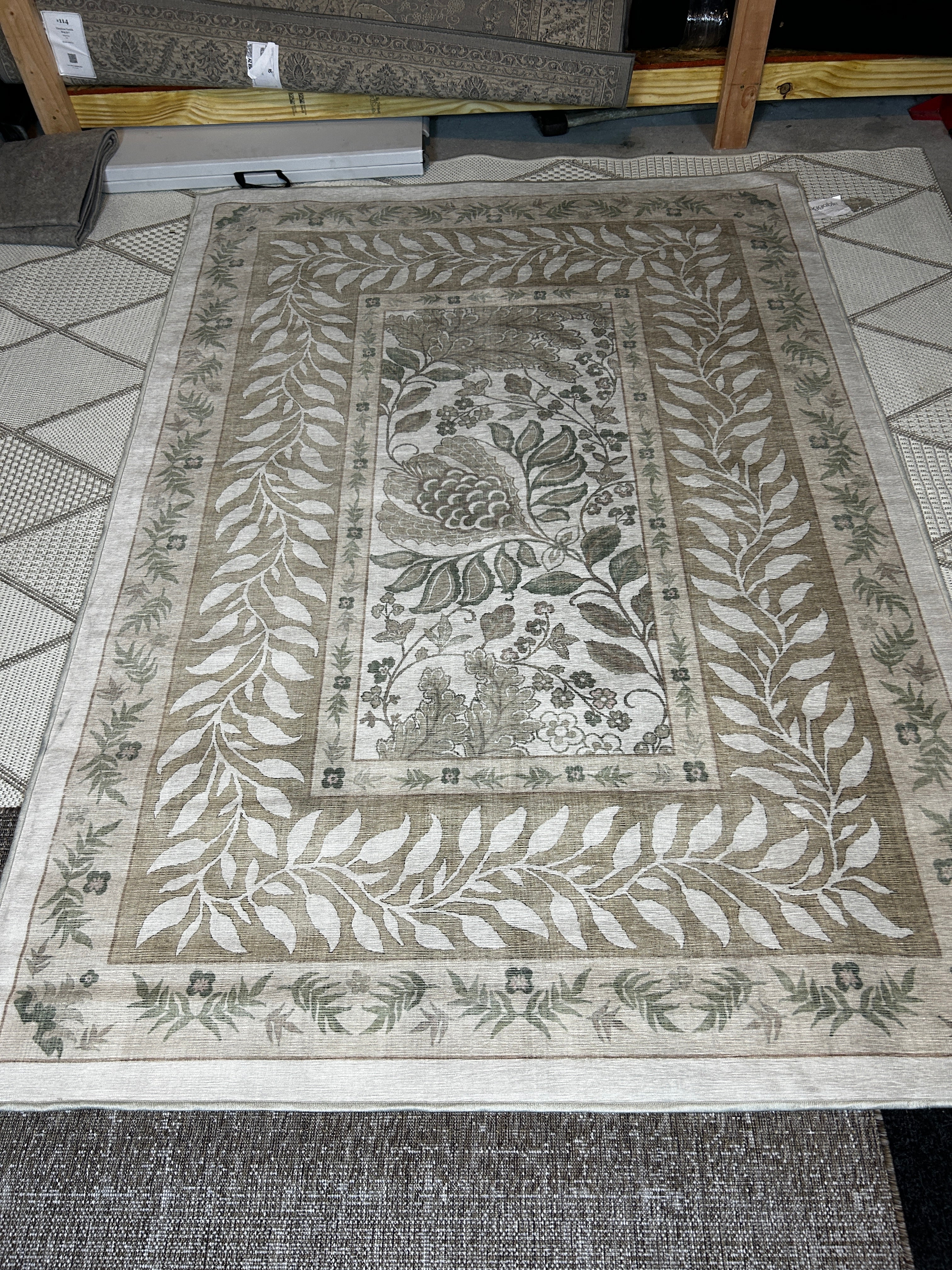 Ruggable Rug Sage Green/Beige 5x7